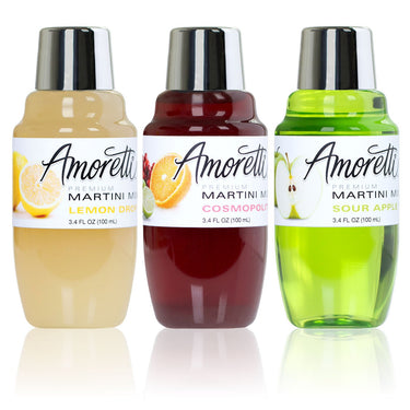 Amoretti Premium Martini Cocktail Mix Minis, Sour Apple, 3.4 Fluid Ounce